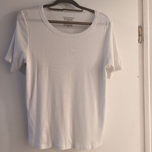 Lucky Brand White Ribbed T-shirt